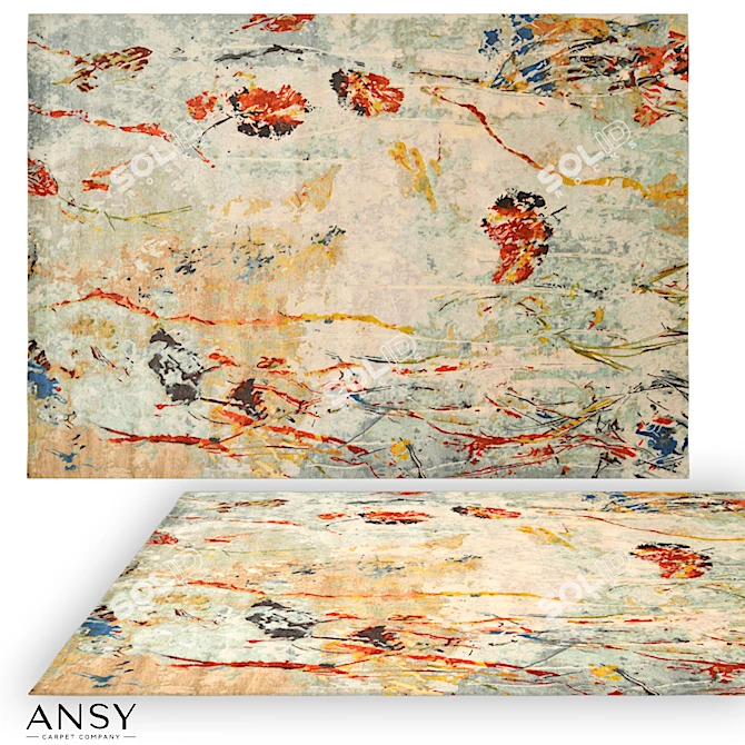 Handcrafted Designer Carpet by ANSY 3D model image 1