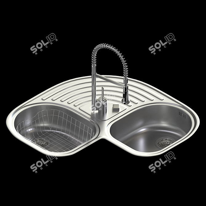 Alveus Futur Kitchen Sink Set 3D model image 2