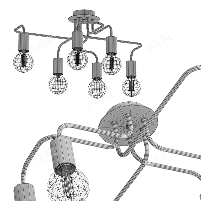 VITALUCE V4560 Pendant Chandelier 3D model image 3