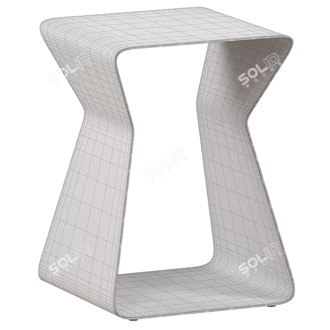 Modern Anthracite Rectangular Coffee Table 3D model image 2