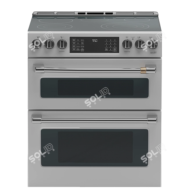 GE Cafe Appliances Bundle: Oven, Microwave, Dishwasher, Refrigerator 3D model image 2