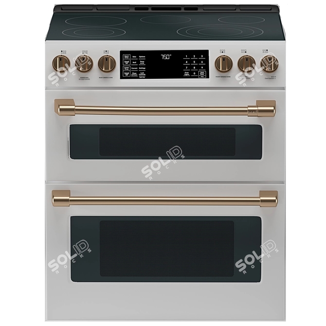 GE Cafe Appliances Bundle: Oven, Microwave, Dishwasher, Refrigerator 3D model image 4