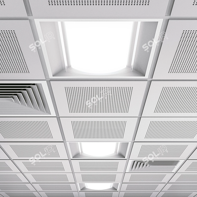 Armstrong Ceiling System Set 3D model image 3