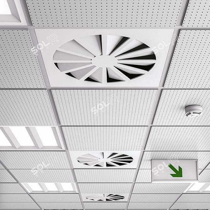 Armstrong Ceiling System Set 3D model image 4