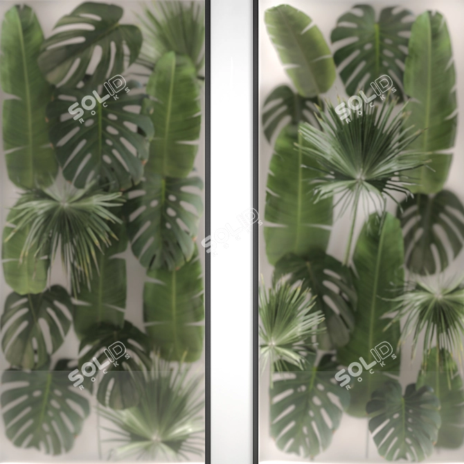 Tropical Botanical Wall Decor 3D model image 3