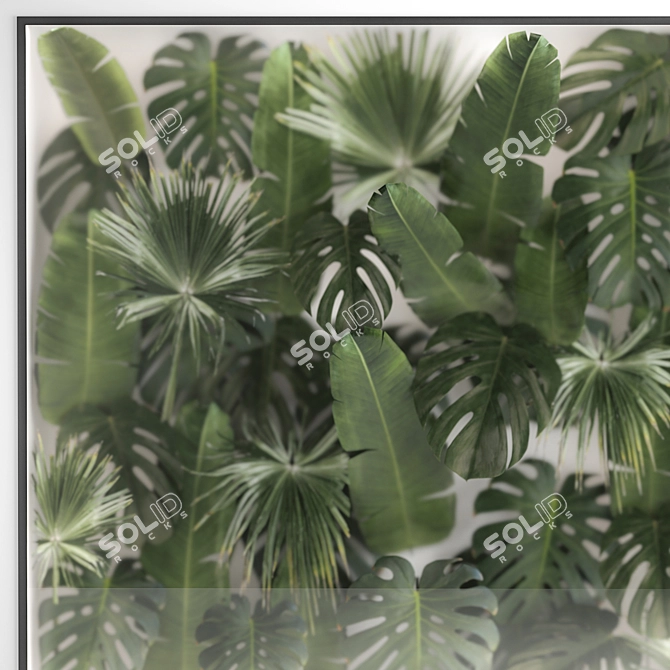 Tropical Greenery Wall Panel 3D model image 2