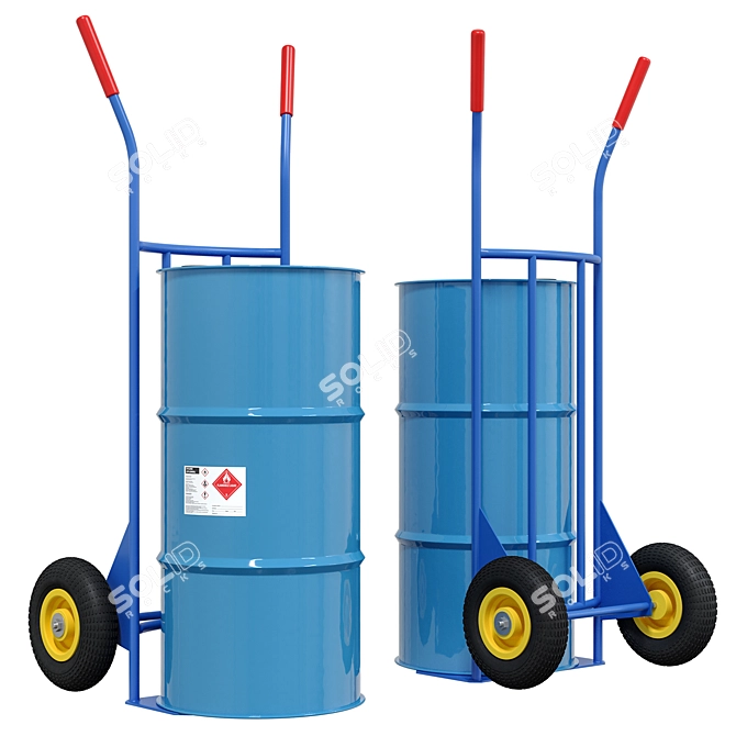 Cargo Pallet Set with Trolley 3D model image 4