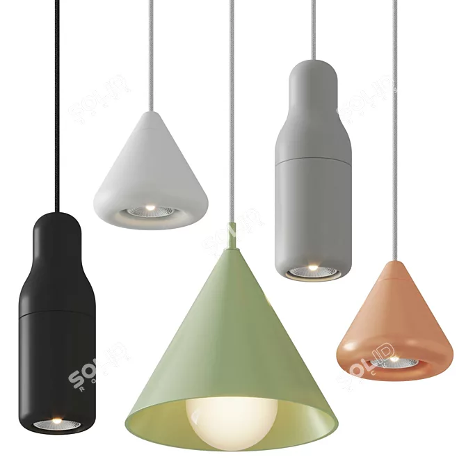 Minimalmood Pendant Set Trio 3D model image 1