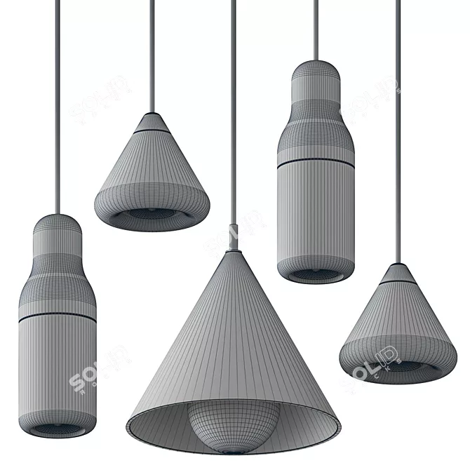 Minimalmood Pendant Set Trio 3D model image 2
