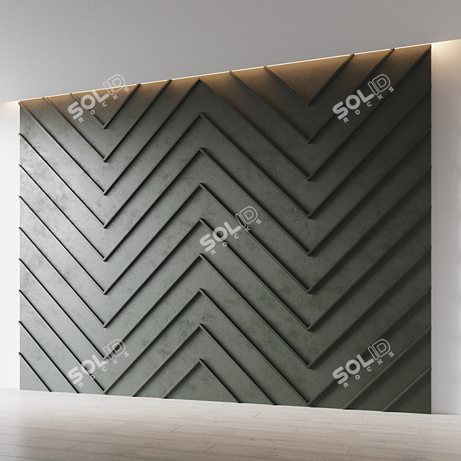 Decorative 3D Relief Wall Panel 3D model image 2