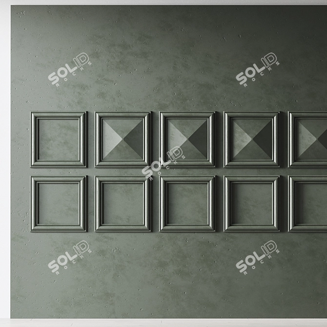 Decorative Relief Wall Panel 3D model image 1