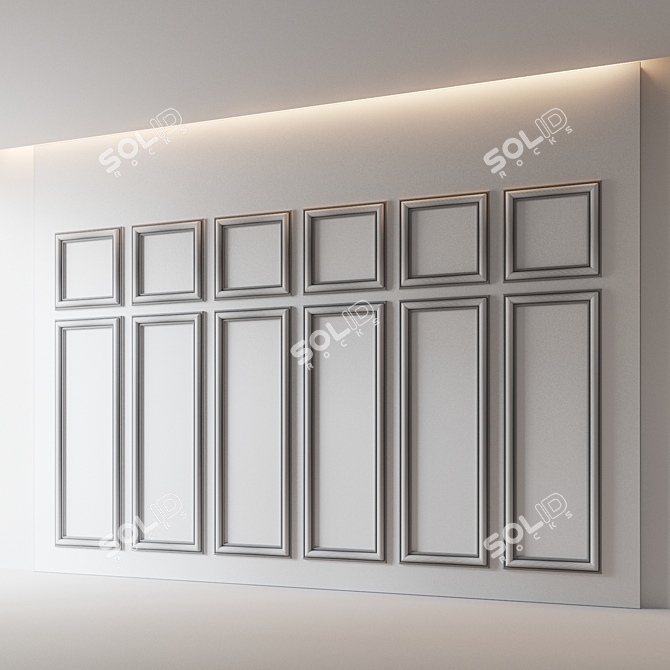 Decorative 3D Wall Panel 3D model image 3
