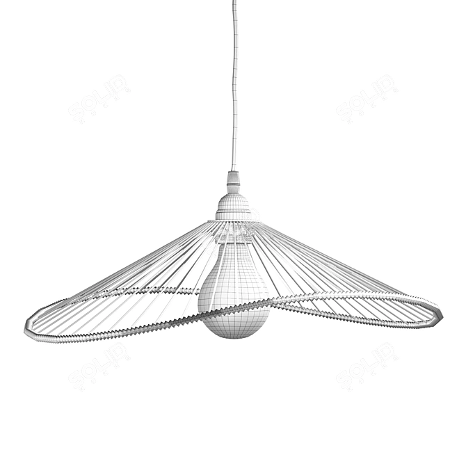 Alara Black Metal Pendant Light 3D model image 2