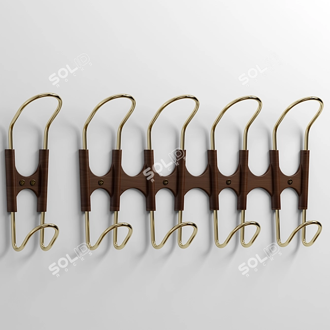 Nature-Inspired Wall Hook 3D model image 2