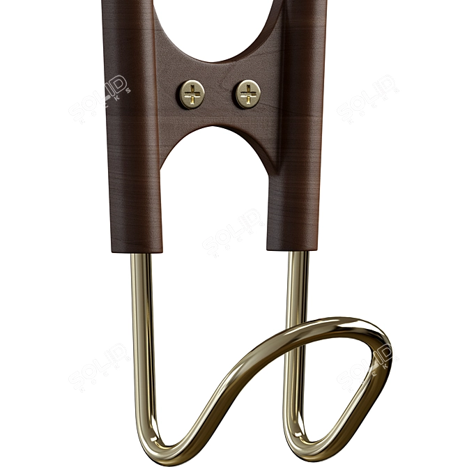Nature-Inspired Wall Hook 3D model image 4