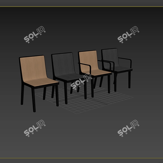 Emea Chair with Armrests, Alki 3D model image 5