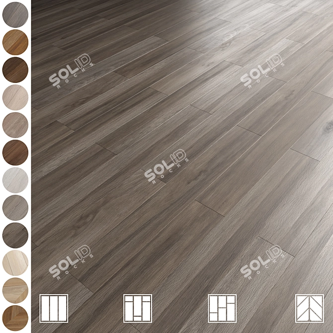 Multi-Texture Parquet Collection 3D model image 1