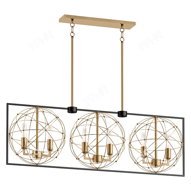 Modern Titans Trace Island Pendant 3D model image 1