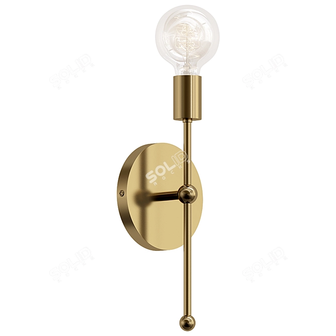 Elegant Dimmable Wallchiere Lighting Fixture 3D model image 1