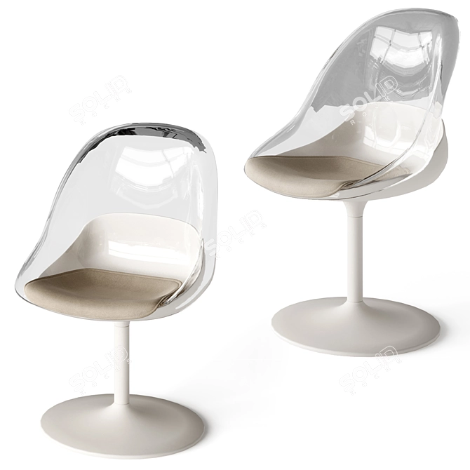IKEA BALTSAR Swivel Chair White 3D model image 2