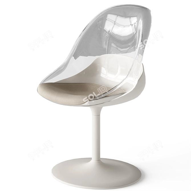 IKEA BALTSAR Swivel Chair White 3D model image 5