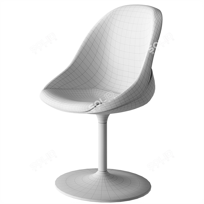 IKEA BALTSAR Swivel Chair White 3D model image 14