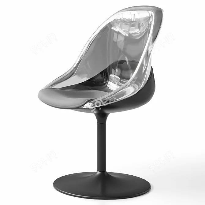 IKEA BALTSAR Swivel Chair White 3D model image 16