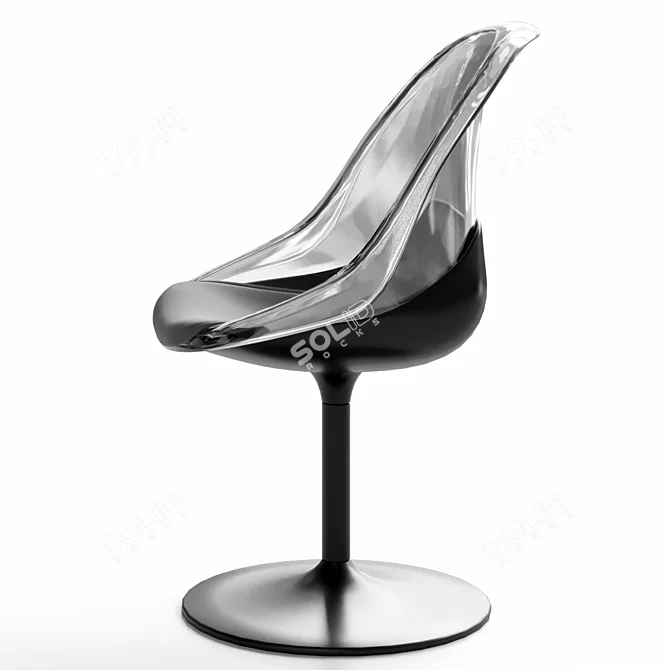 IKEA BALTSAR Swivel Chair White 3D model image 17