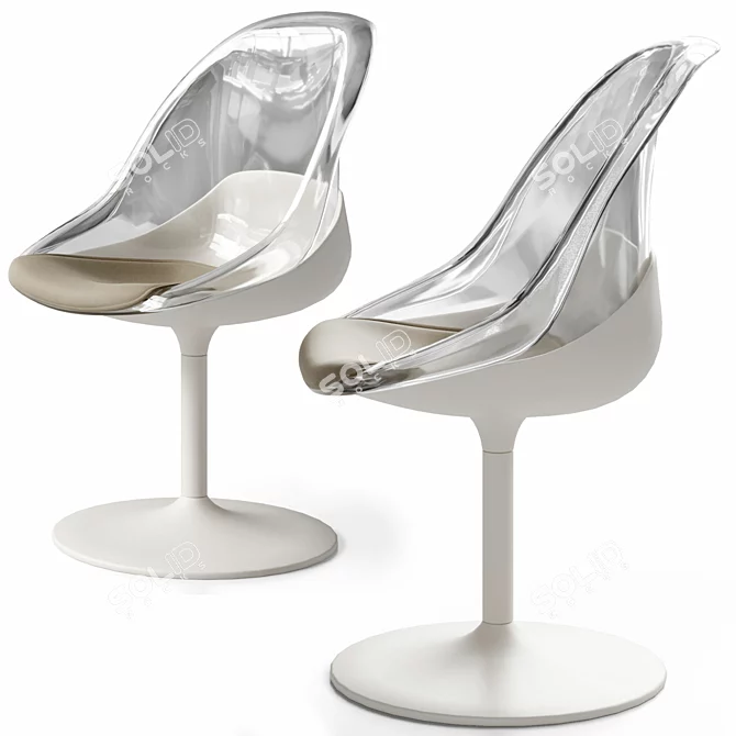 IKEA BALTSAR Swivel Chair White 3D model image 18