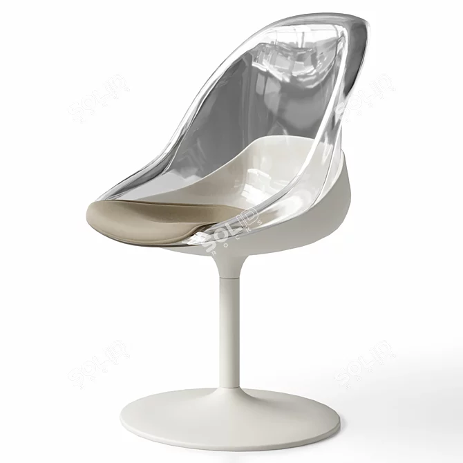 IKEA BALTSAR Swivel Chair White 3D model image 19