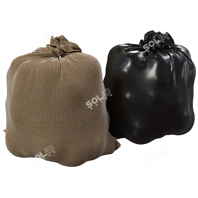 Multi-Purpose Bag of Goods 3D model image 1