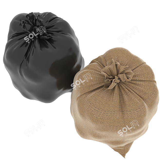 Multi-Purpose Bag of Goods 3D model image 2