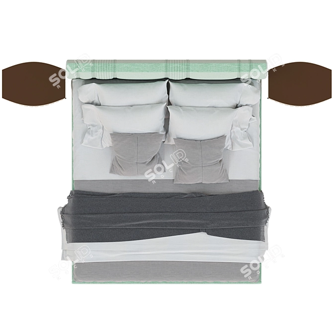 Luxury Oceano Series Bed 3D model image 3