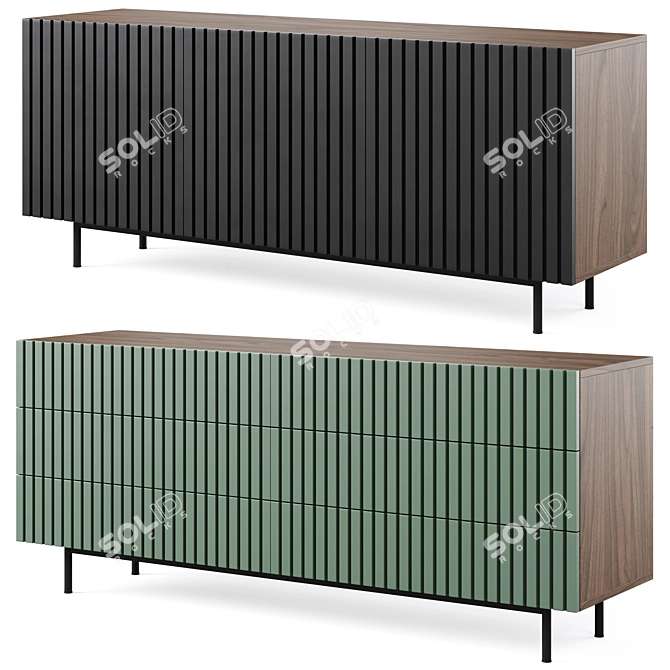 Mr Hide 3 Drawer Chest 3D model image 1