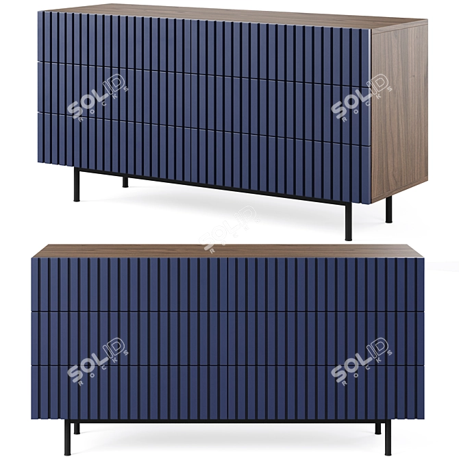 Mr Hide 3 Drawer Chest 3D model image 2