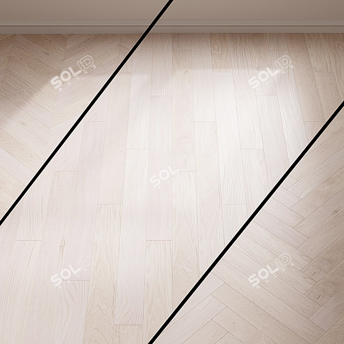 Aquamarine Oak Parquet Collection 3D model image 1