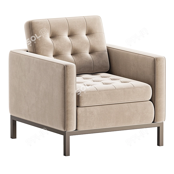 Elegant Modway Loft Tufted Armchair 3D model image 1