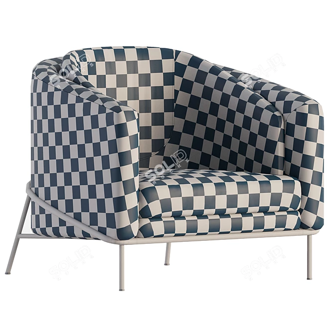 Elegant FIL NOIR Armchair Design 3D model image 7