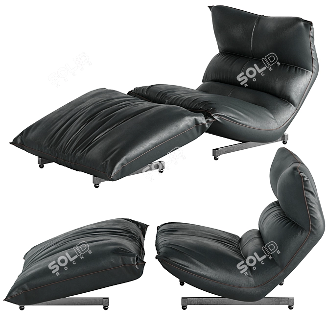 Vintage Vittorio Varo Lounge Chair 3D model image 1