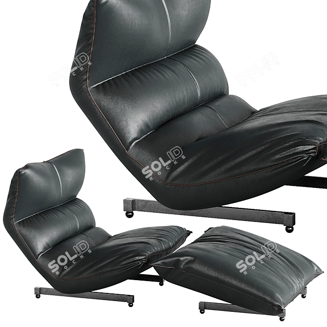 Vintage Vittorio Varo Lounge Chair 3D model image 5