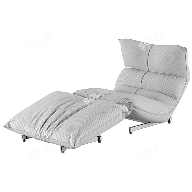 Vintage Vittorio Varo Lounge Chair 3D model image 6