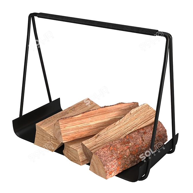 Metal Firewood Basket | Дровница 3D model image 6