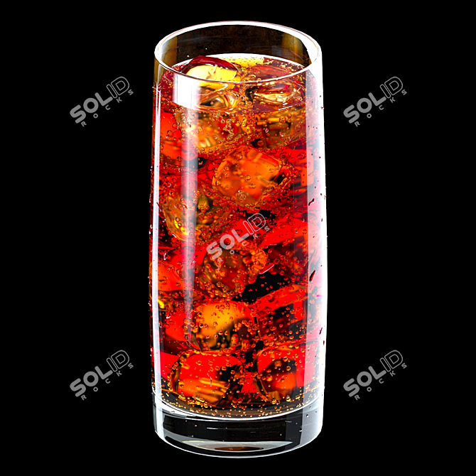 Crystal Clear Cola Glass 3D model image 2