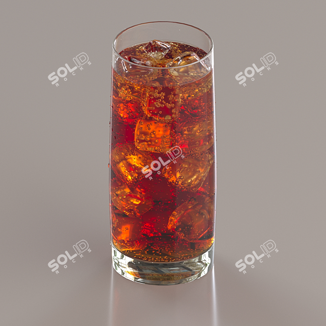 Crystal Clear Cola Glass 3D model image 4