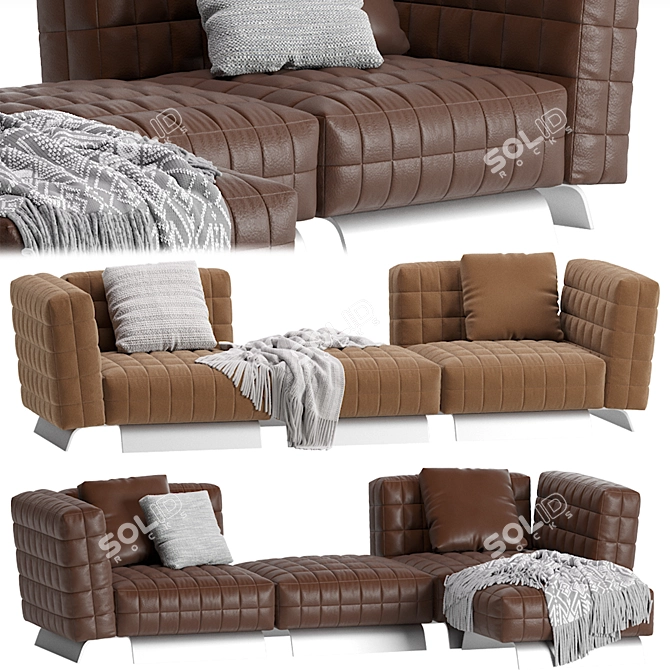 Modern Modular Minotti Twiggy Sofa 3D model image 1