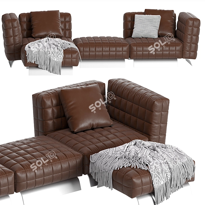 Modern Modular Minotti Twiggy Sofa 3D model image 2