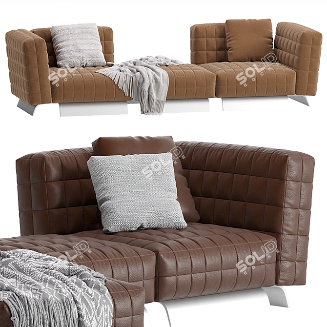 Modern Modular Minotti Twiggy Sofa 3D model image 5