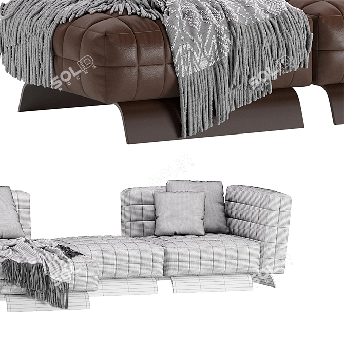 Modern Modular Minotti Twiggy Sofa 3D model image 7