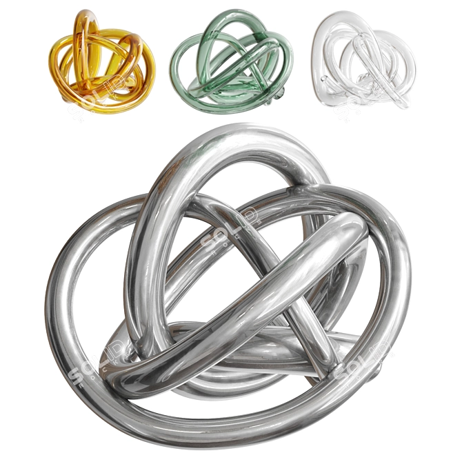 Glass Fusion Sculpture Wrap Large 3D model image 1