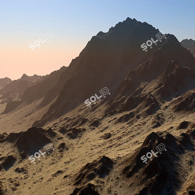 Mountain Peaks 3D Model Kit 3D model image 2